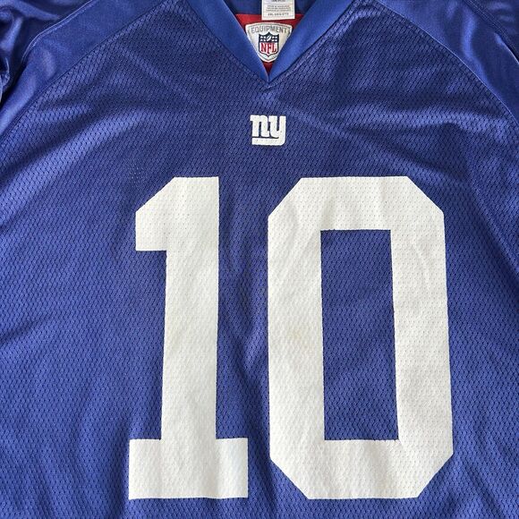 Vintage Eli Manning New York Giants Blue Jersey Men’s XXL Reebok NFL On Field - Picture 11 of 12